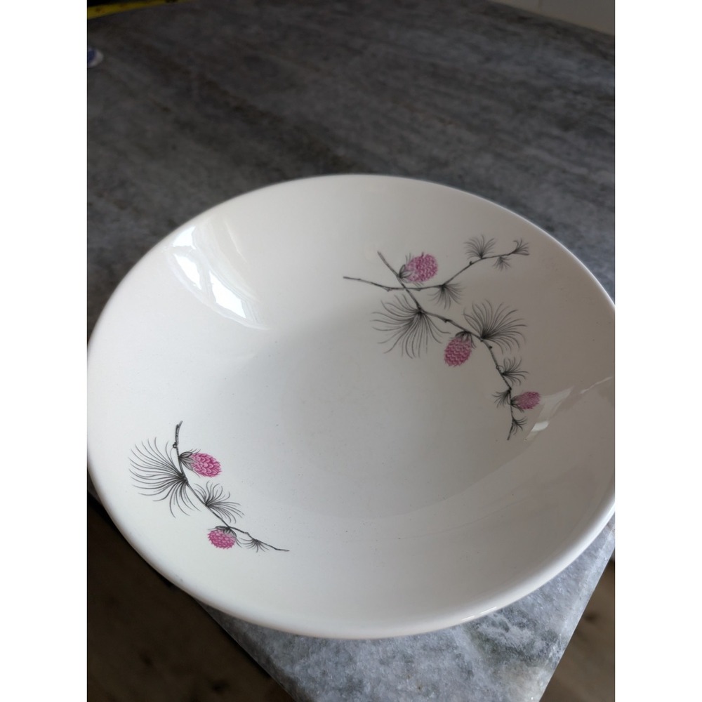 VTG CANONSBURG POTTERY 9" SERVING‎ BOWL 'WILD CLOVER' 'SKYLINE'